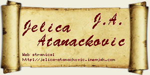 Jelica Atanacković vizit kartica